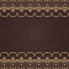 Vector fine floral square frame. Decorative element for invitations and cards. Border element