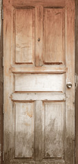 Old grunge wood simple door, Vintage wooden door