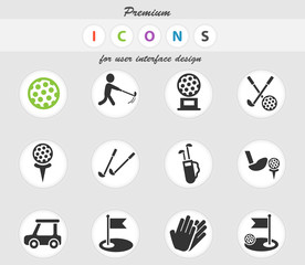 golf icon set