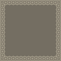 Vector fine floral square frame. Decorative element for invitations and cards. Border element