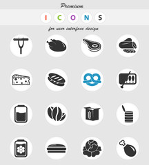 grocery store icon set