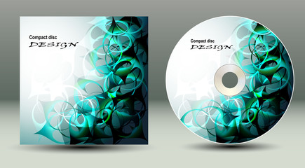 cd cover design template, abstract background
