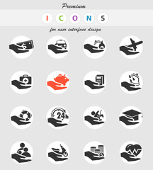 insurance icon set