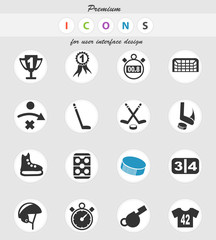 hockey icon set