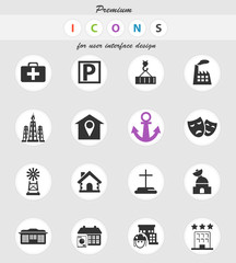 infrastructure icon set