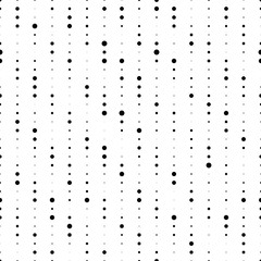 Seamless Dots Pattern. Vector Black and White Circle Background