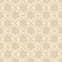 Vector flower seamless pattern background. Elegant texture for backgrounds. Classical luxury old fashioned floral ornament, seamless texture for wallpapers, textile, wrapping.