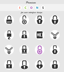 lock icons set