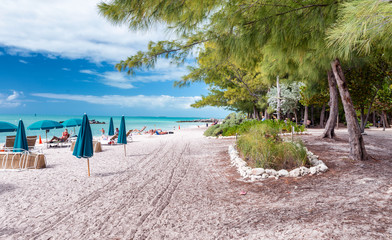 KEY WEST, FL - FEBRUARY 2016: Coastline of Fort Zachary State Park in Key West, FL