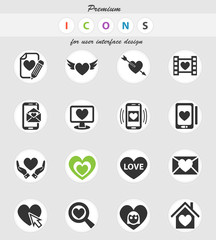 love icon set