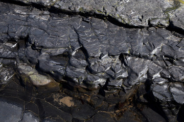 Coastal Volcanic Rock Formation