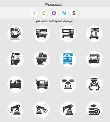 machine tools icon set