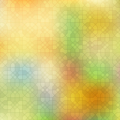 Abstract background, geometric design, vector illustration. Geometric tesselation of colored surface. Stained-glass window style. Abstract color blur.