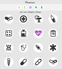 medical icon set