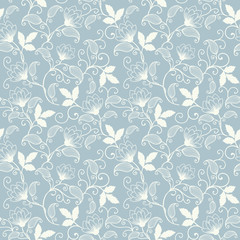 Vector flower seamless pattern background. Elegant texture for backgrounds. Classical luxury old fashioned floral ornament, seamless texture for wallpapers, textile, wrapping.