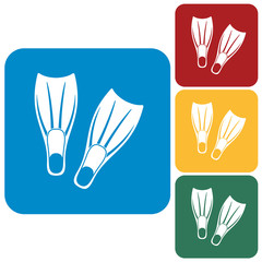 Diving flippers icon