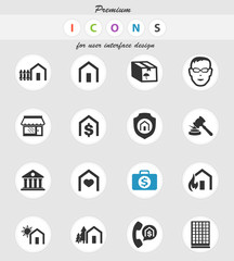 real estate icon set