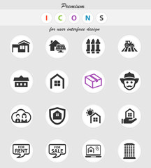 real estate icon set