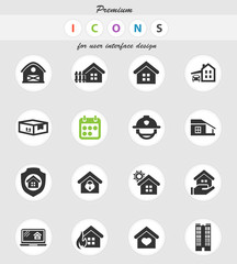 real estate icon set