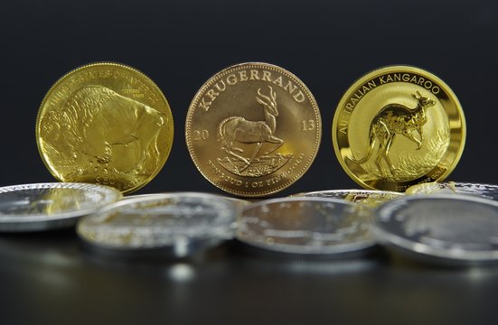 Goldm&uuml;nzen - American Buffalo - Nugget Kangaroo und Krugerrand