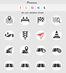 road icon set