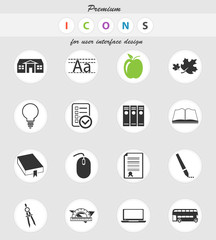 school icon set