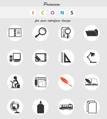 school icon set