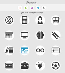 school icon set