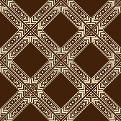 Vector illustration of Ukrainian folk seamless pattern ornament. Ethnic ornament. Border element. Traditional Ukrainian, Belarusian folk art knitted embroidery pattern - Vyshyvanka