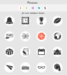 school icon set