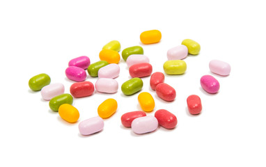 color jelly beans isolated