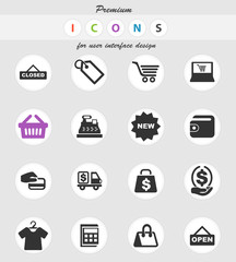 shop icon set