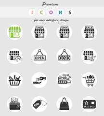 shop icon set