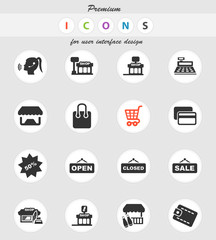 shop icon set