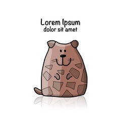 Funny dog, sketch for your design