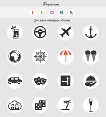 travel icon set