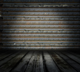 grunge metallic interior