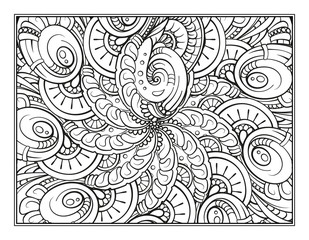 Fantasy decorative ornamental pattern page