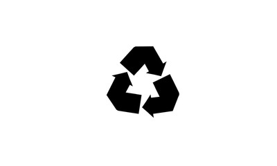 Icon of black recycling