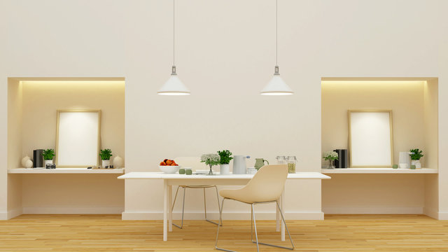 pantry and dining room - 3D Rendering