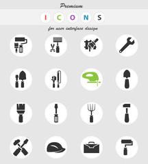 work tools icon set