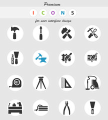 work tools icon set