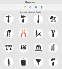 work tools icon set