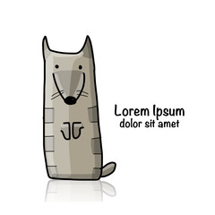 Funny dog, sketch for your design