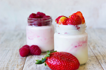 Yogurt with fresh berries