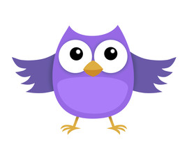 funny happy owl illustration for your design