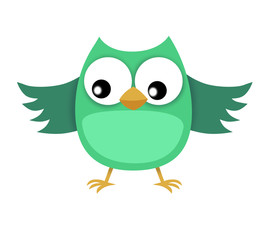Fototapeta premium funny happy owl illustration for your design