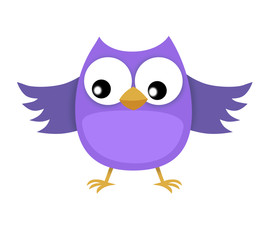 funny happy owl illustration for your design