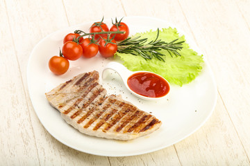 Grilled port steak