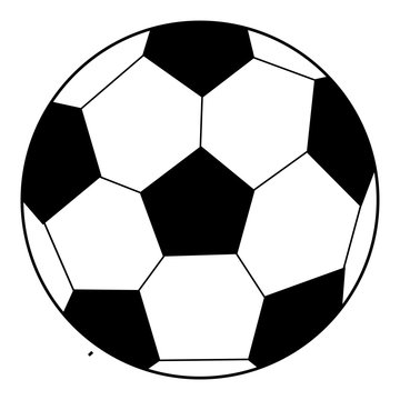 Coloring Book Outlined Soccer Ball